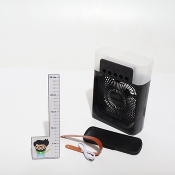 Prenosný ventilátor klimatizácia, 4 v 1 osobný mini chladiaci ventilátor s vodnou hmlou, 3 rýchlosti
