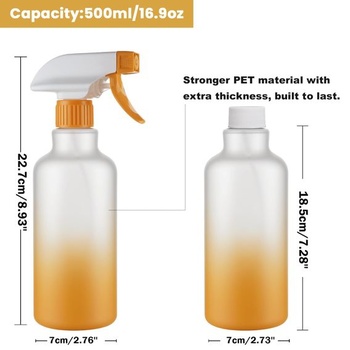 Rozprašovače, 2 kusy 500 ml, plastová rozprašovacia fľaštička na vlasovú hmlu/prúd, prázdna