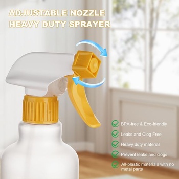 Rozprašovače, 2 kusy 500 ml, plastová rozprašovacia fľaštička na vlasovú hmlu/prúd, prázdna