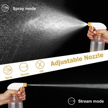 Rozprašovače, 2 kusy 500 ml, plastová rozprašovacia fľaštička na vlasovú hmlu/prúd, prázdna
