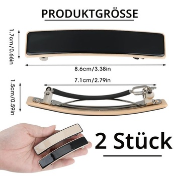 2x velké sponky do vlasů, elegantní francouzská sponka do vlasů pro ženy s hustými vlasy