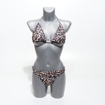 GORGLITTER Dámsky trojuholníkový set bikín s leopardím potlačou, vysokým pásom, sexy brazílskej