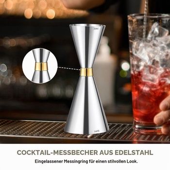 Odměrka z nerezové oceli Gurlideo 30/60 ml