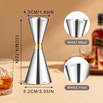 Odměrka z nerezové oceli Gurlideo 30/60 ml