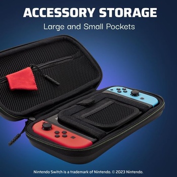 Cestovní pouzdro PDP Plus Glow Link Hero pro Nintendo Switch Link Hero žluté a modré
