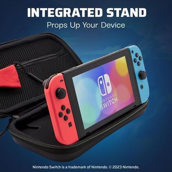 Cestovní pouzdro PDP Plus Glow Link Hero pro Nintendo Switch Link Hero žluté a modré
