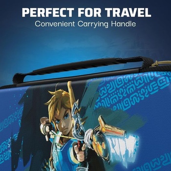 Cestovní pouzdro PDP Plus Glow Link Hero pro Nintendo Switch Link Hero žluté a modré