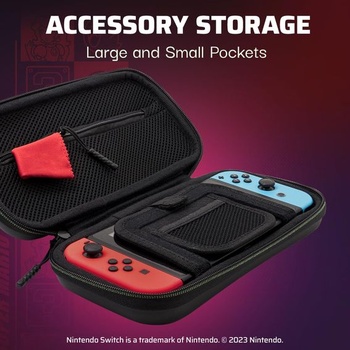 Cestovní pouzdro PDP Plus Glow Super Icon pro Nintendo Switch Super Icon, červené a černé