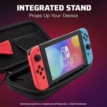 Cestovní pouzdro PDP Plus Glow Super Icon pro Nintendo Switch Super Icon, červené a černé