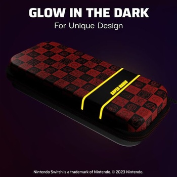 Cestovní pouzdro PDP Plus Glow Super Icon pro Nintendo Switch Super Icon, červené a černé