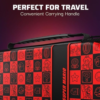 Cestovní pouzdro PDP Plus Glow Super Icon pro Nintendo Switch Super Icon, červené a černé