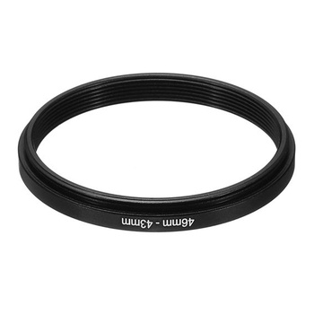 PATIKIL 46mm-43mm kovový redukční kroužek pro objektiv fotoaparátu, adaptér pro filtr