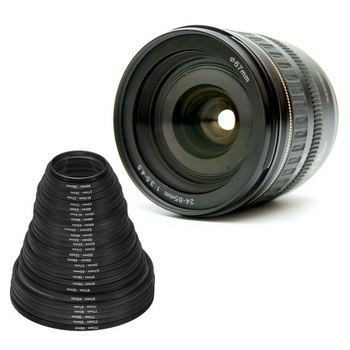 PATIKIL 46mm-43mm kovový redukční kroužek pro objektiv fotoaparátu, adaptér pro filtr
