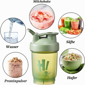 Fľaša na proteínový šejker, 350 ml, s miešacou guličkou, bez BPA, náhrada jedla, šejker, nepriepustný,
