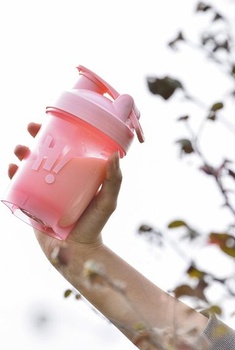 Fľaša na proteínový šejker, 350 ml, s miešacou guličkou, bez BPA, náhrada jedla, šejker, nepriepustný,