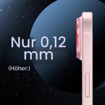 Ochranný kryt JETech pro fotoaparát pro iPhone 15/15 Plus, růžový, 1 kus pro iPhone 15/15 Plus
