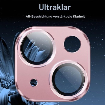 Ochranný kryt JETech pro fotoaparát pro iPhone 15/15 Plus, růžový, 1 kus pro iPhone 15/15 Plus