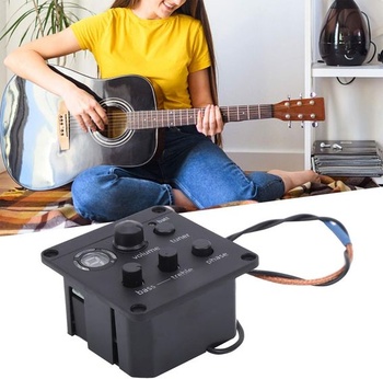 Sada snímačov pre akustickú gitaru, predzosilňovač, 3pásmový ekvalizér, Fishman ISYS, integrovaný