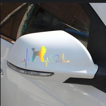 Samolepka na auto s pudlem TIZIKJ