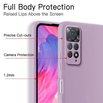 HULLIN Farebný silikónový kryt na telefón, kompatibilný s Redmi Note 11 Pro (4G) / 11 Pro 5G / 12