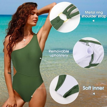 Dámske sexi plavky Yuson Girl na jedno rameno, jednodielne plavky, push-up plavky, monokini, plavky