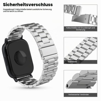Náhradný remienok BDIG kompatibilný s Xiaomi Redmi Watch 5 Active/5 Lite, kovový remienok pre ženy aj