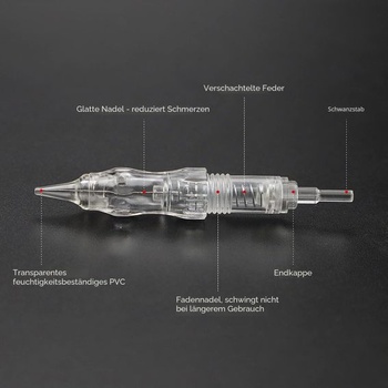 Ihly pre permanentný make-up TATELF 10 ks 1R0.18 Sterilizované skrutkovacie ihly pre strojček na