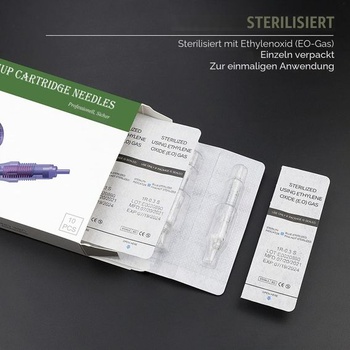 Ihly pre permanentný make-up TATELF 10 ks 1R0.18 Sterilizované skrutkovacie ihly pre strojček na