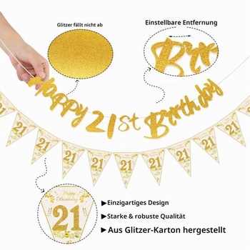 Dievčatko k 21. narodeninám, dekorácia k 21. narodeninám, transparent k 30. narodeninám, 21 fóliových