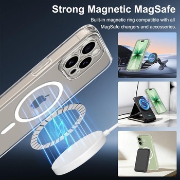 Púzdro Vancle pre iPhone 15 Pro Max, magnetické ochranné púzdro MagSafe, priehľadné