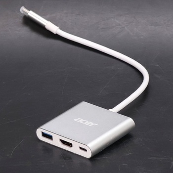 Viacportový adaptér Acer USB C HDMI, adaptér 4K HDMI USB C s PD 100W, dátový port USB 3.0 5 Gb/s,