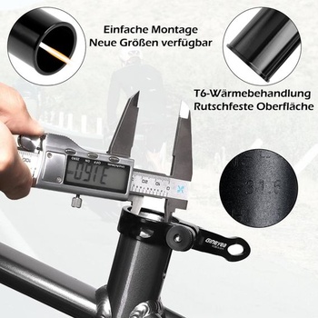 TRIWONDER Podložka sedlovky bicykla 100 mm, Redukčné objímky sedlovky, Adaptér z hliníkovej