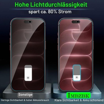 Ochranné tvrdené sklo IMBZBK pre iPhone 18 Pro, balenie 3+3 kusov, pre iPhone 18 Pro - čierne, iPhone