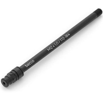 Pevná os zadného kolesa pre bicykel M12 x 1,0 / 172-184 mm, čierna