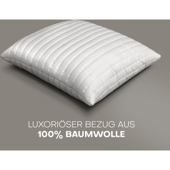 Vankúš s bavlneným poťahom WPP80-BAA1, 80 x 80 cm, 100% bavlna, biely