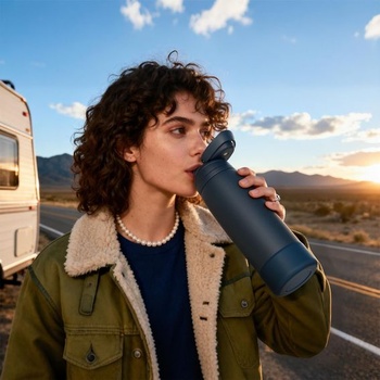 Nerezová láhev na pití Fjbottle, 1 l