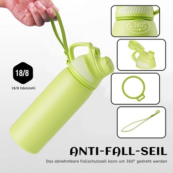 Fjbottle Nerezová láhev na vodu 600 ml s magnetickým víkem do držáku na kolo Olivově zelená 600 ml