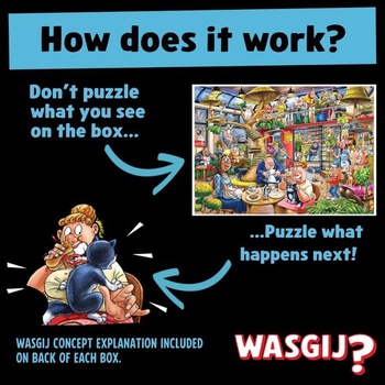 Wasgij Mystery 28, Mačacie chaos - Unikátny 1000dielne puzzle pre dospelých - Farebné, náročné a