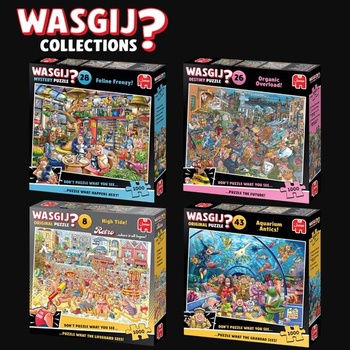 Wasgij Mystery 28, Mačacie chaos - Unikátny 1000dielne puzzle pre dospelých - Farebné, náročné a