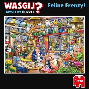 Wasgij Mystery 28, Mačacie chaos - Unikátny 1000dielne puzzle pre dospelých - Farebné, náročné a