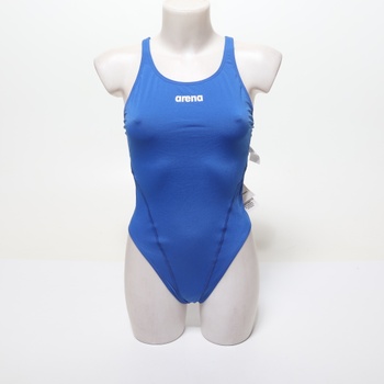 Dámske tímové plavky ARENA Damen Swim Tech Solid Badeanzüge, kráľovská biela, 40 EU