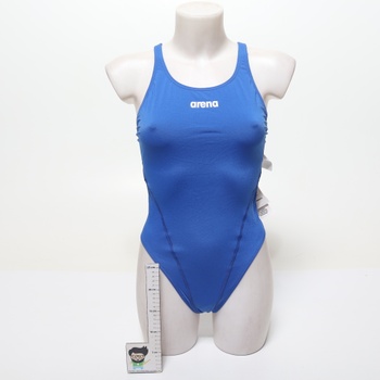 Dámske tímové plavky ARENA Damen Swim Tech Solid Badeanzüge, kráľovská biela, 40 EU
