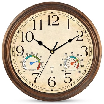 Rádiom riadené nástenné hodiny, tiché retro hodiny do obývacej izby, kuchynské hodiny 30 cm,