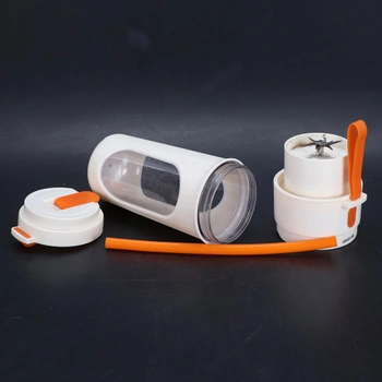 Prenosný smoothie mixér, dobíjací cez USB, dvojité veko, 450 ml | Potravinársky PC materiál, 12