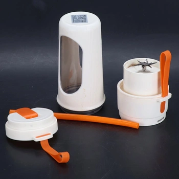 Prenosný smoothie mixér, dobíjací cez USB, dvojité veko, 450 ml | Potravinársky PC materiál, 12