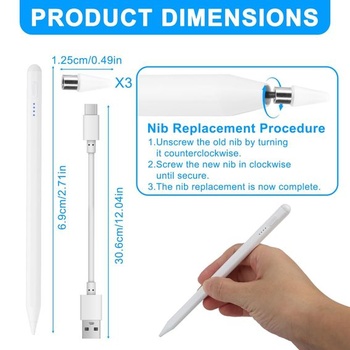 Univerzální stylus pro tablety, kompatibilní s Xiaomi iPad, iPhone, Samsung, Huawei, tablety a