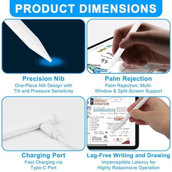 Univerzální stylus pro tablety, kompatibilní s Xiaomi iPad, iPhone, Samsung, Huawei, tablety a