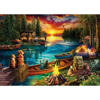 HUADADA Puzzle 1000 dielikov - Divočina pri jazere - 1000 puzzle pre dospelých - Klasické puzzle darček -