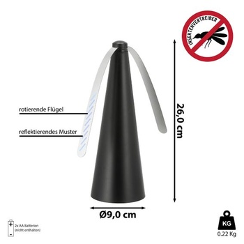 Plácačka na muchy │ 9x26cm čierna na batérie │ Odpudzovač hmyzu bez ujmy (1x plácačka na muchy