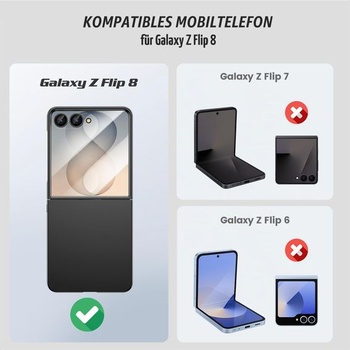 Doeshine ultra tenký kryt pre Samsung Z Flip 8, ochranný kryt displeja, čierny Z Flip 8 A-Black